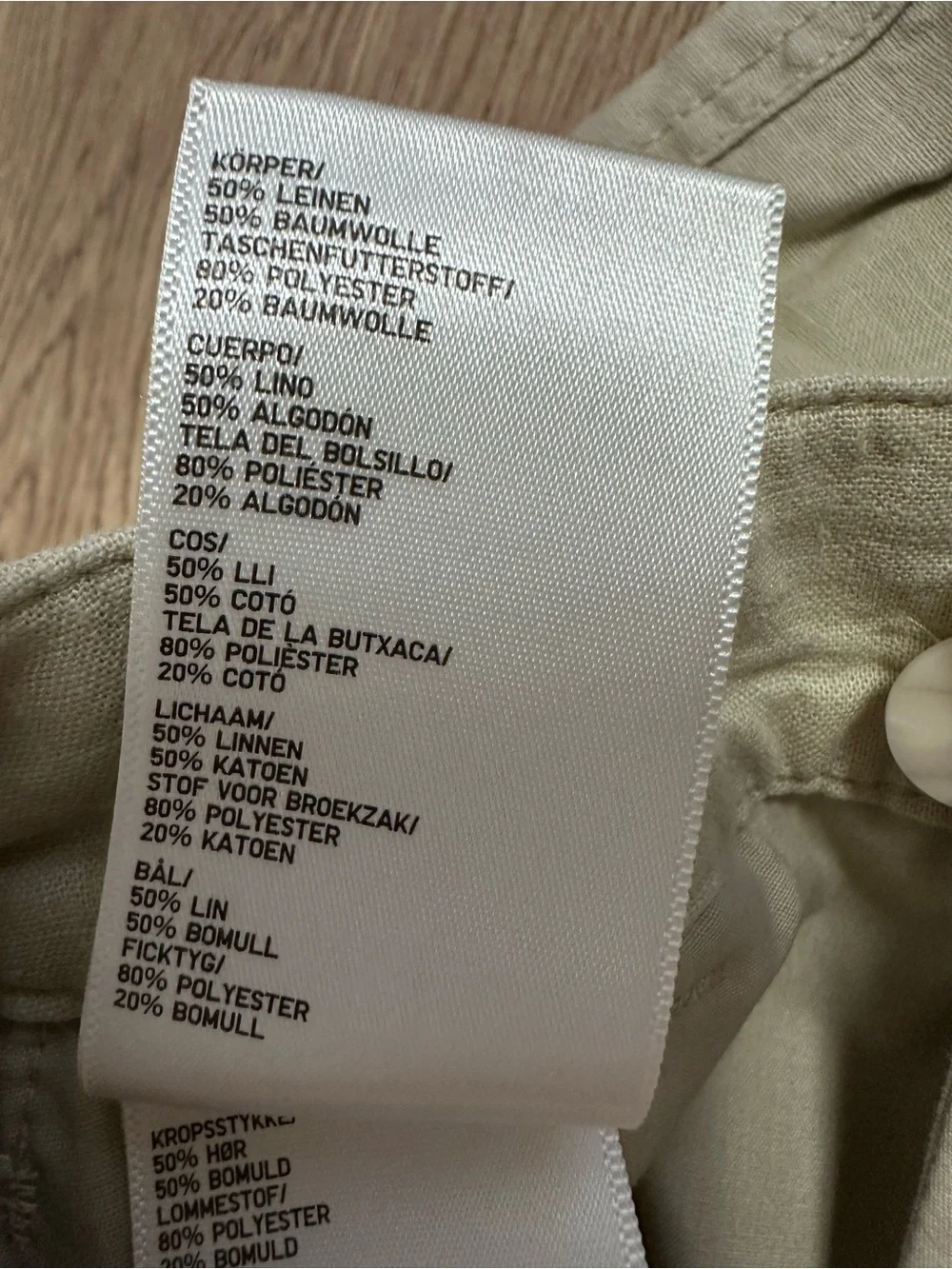 Uniqlo Women's Linen Straight Chino Pants in Light Beige Size XS